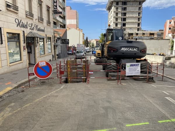 Assainissement rue Cugnot centre ville de St Etienne